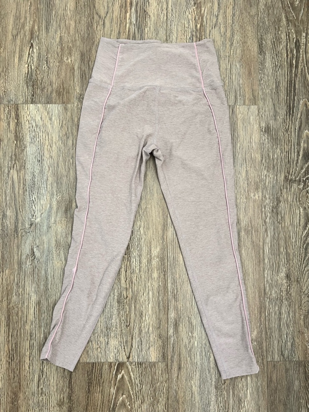 Beyond Yoga Girls Mauve Pink Seam-Trim Leggings